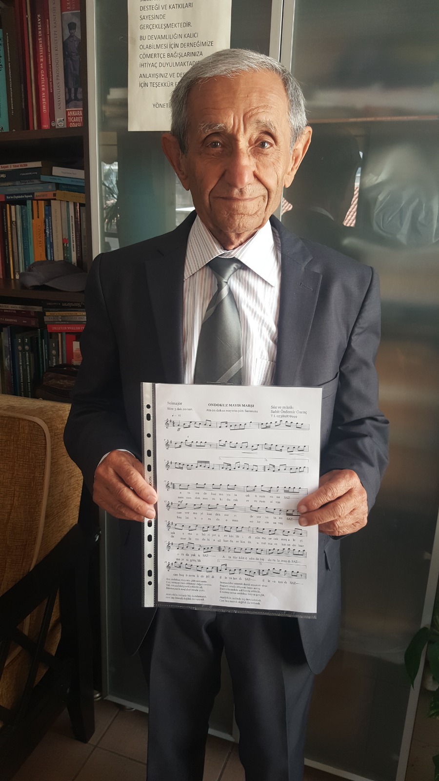 94 YAŞINDA 19 MAYIS MARŞI YAZI