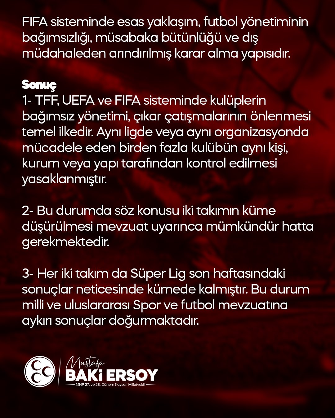 BAKİ ERSOY'DAN BİR AÇIKLAMA DAHA