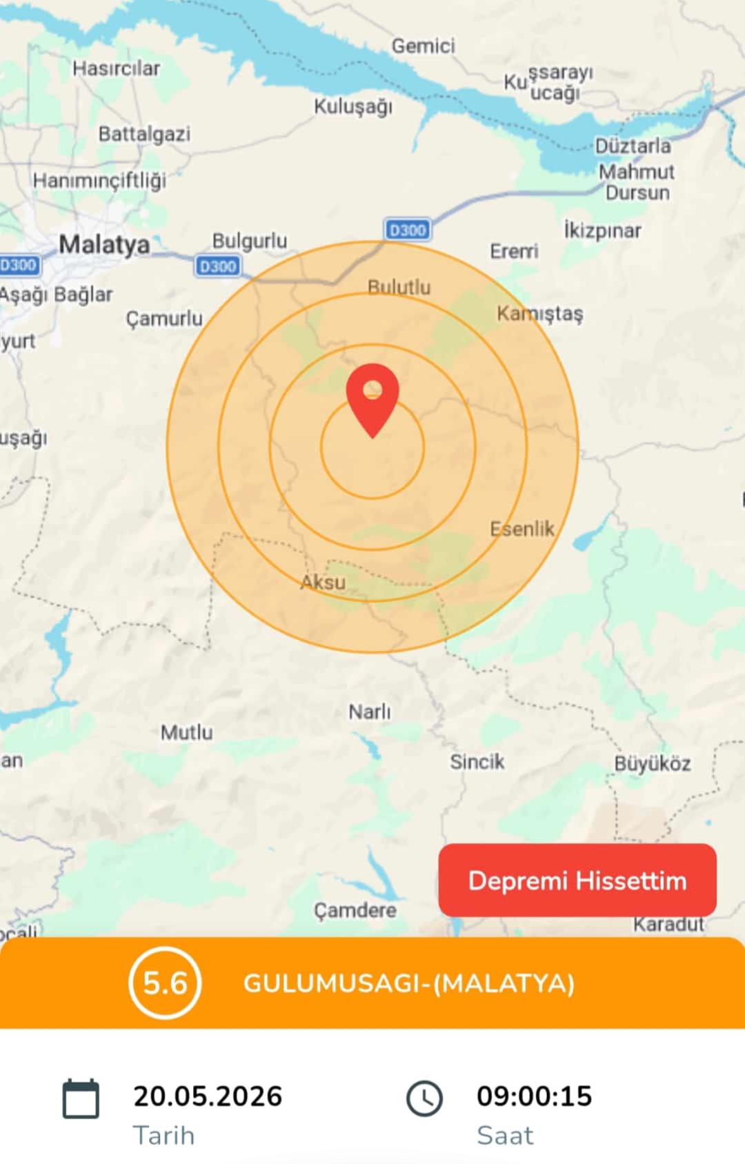 MALATYA MERKEZLİ DEPREM KAYSERİ'DE DE HİSSEDİLDİ 