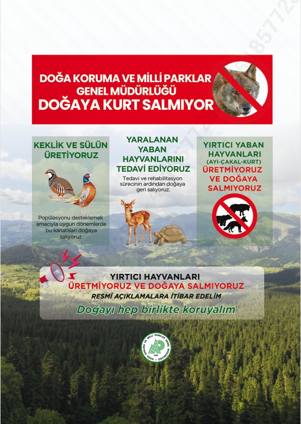 DKMP YIRTICI HAYVAN ÜRETİP DOĞAYA SALINIM YAPMIYOR