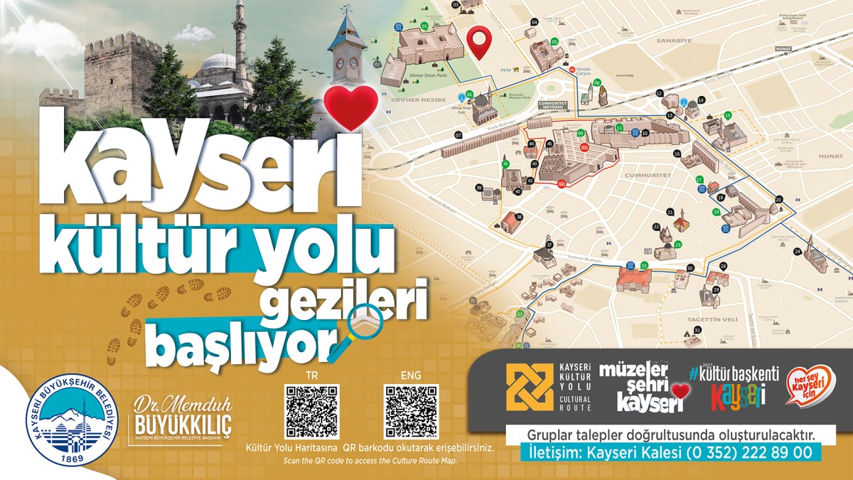 KAYSERİ KÜLTÜR YOLU GEZİLERİ BAŞLIYOR
