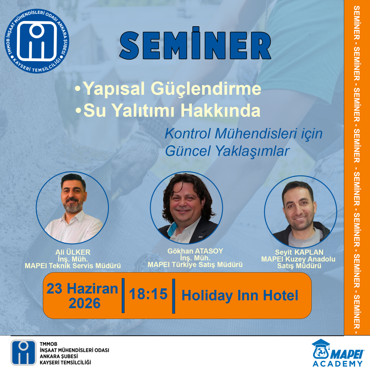 TMMOB'DAN SEMİNERE DAVET