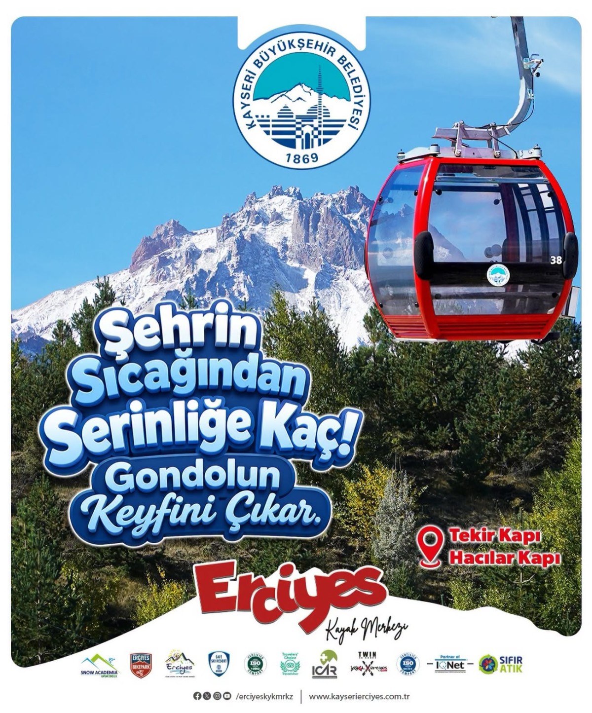 GONDOL TELEFERİKLER MİSAFİRLERİNİ ZİRVEYE TAŞIYOR