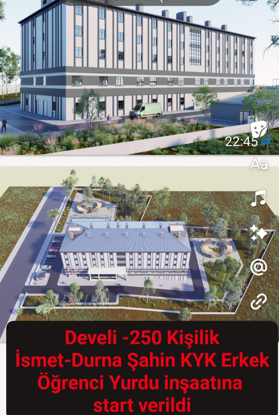 DEVELİ KYK ERKEK ÖĞRENCİ YURDU İNŞAATIN İHALESİ  DOĞUŞ MAKİNADA KALDI
