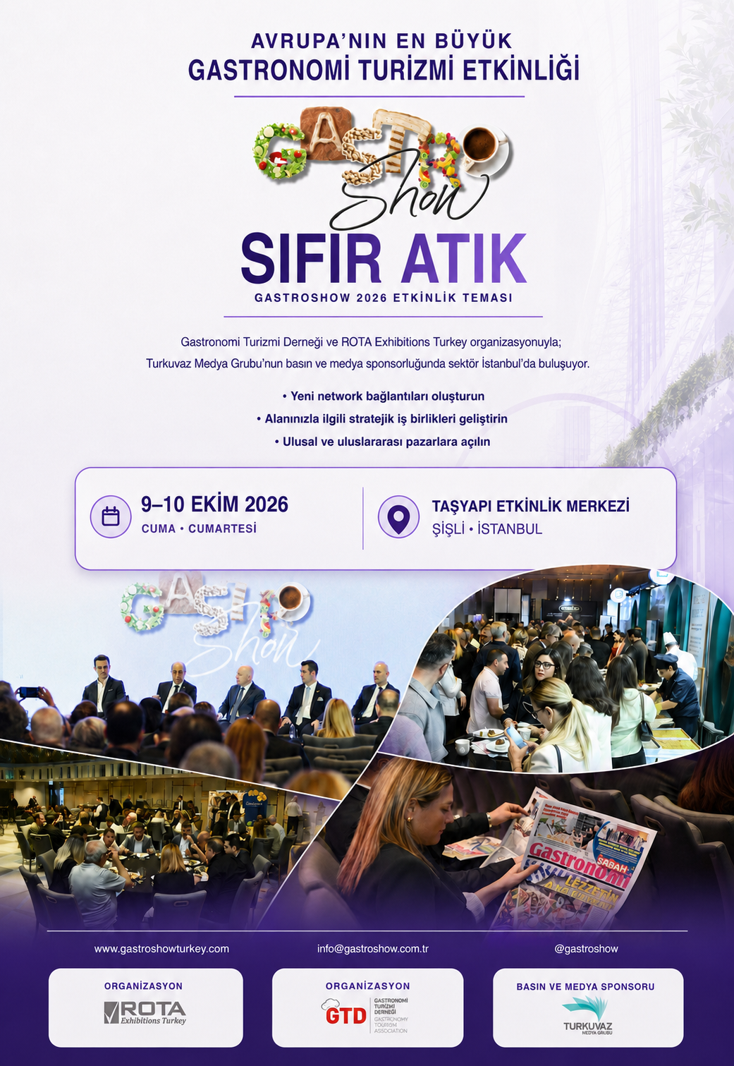 GASTRONOMİ TURİZMİNİN DAVOSU GASTROSHOW, 8’İNCİ KEZ DÜZENLENİYOR