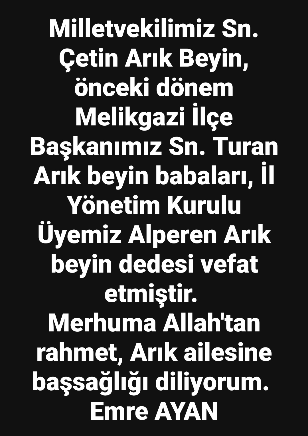 ACl HABERİ EMRE AYAN PAYLAŞTI