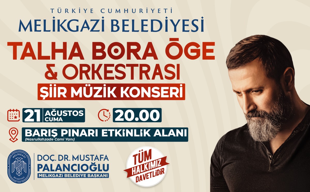 MELİKGAZİ’DE ŞİİR VE TÜRKÜ DOLU GECEYE DAVET