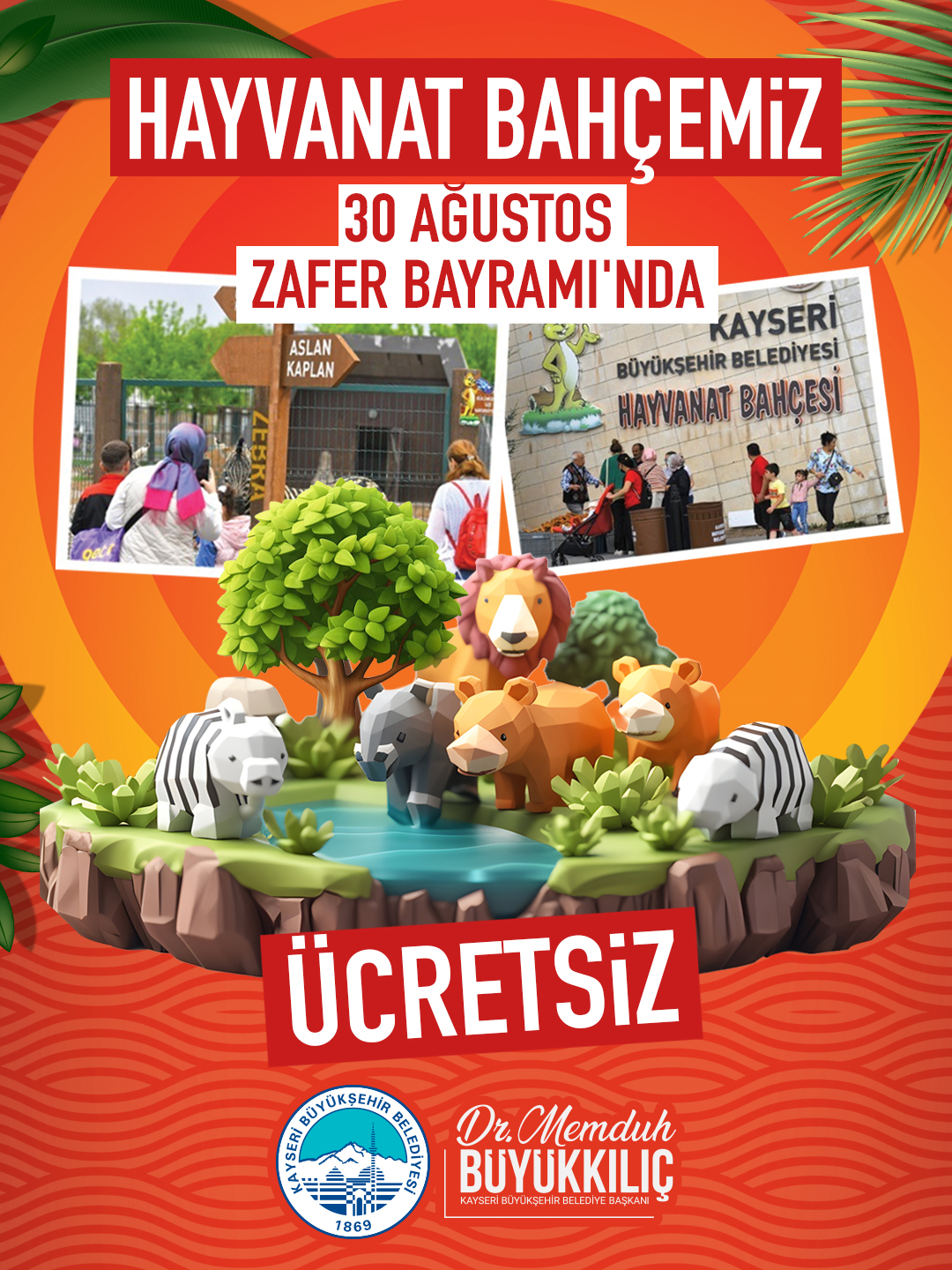HAYVANAT BAHÇESİ, BAYRAMDA ÜCRETSİZ 