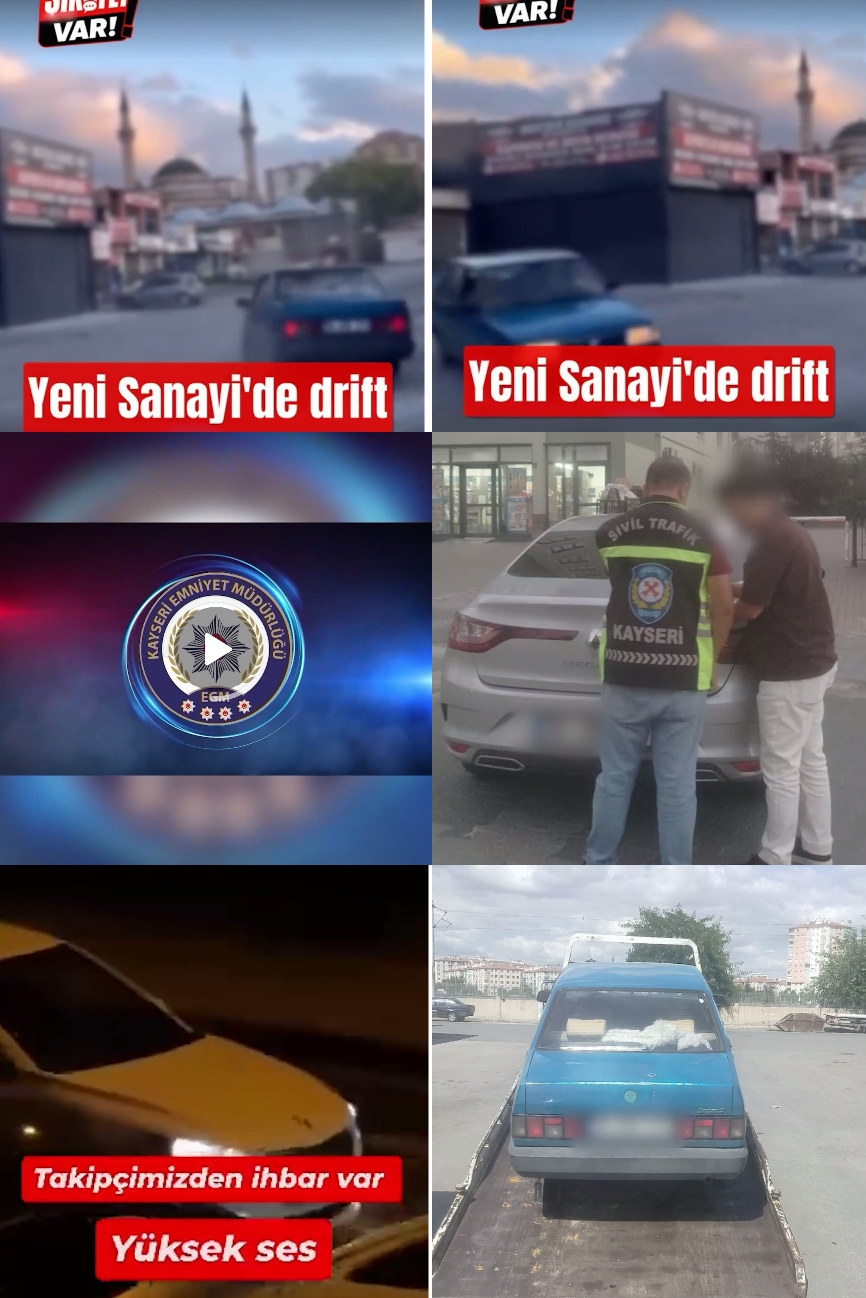 DRİFT ATIP, YÜKSEK SESLE MÜZİK DİNLEYEN SÜRÜCÜLERE CEZA YAĞDI 
