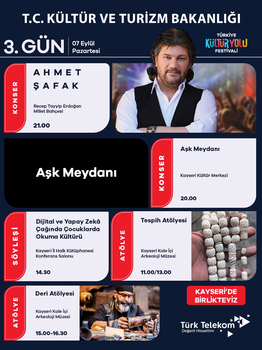 KAYSERİ 9 GÜN BOYUNCA KÜLTÜR VE SANATA DOYACAK
