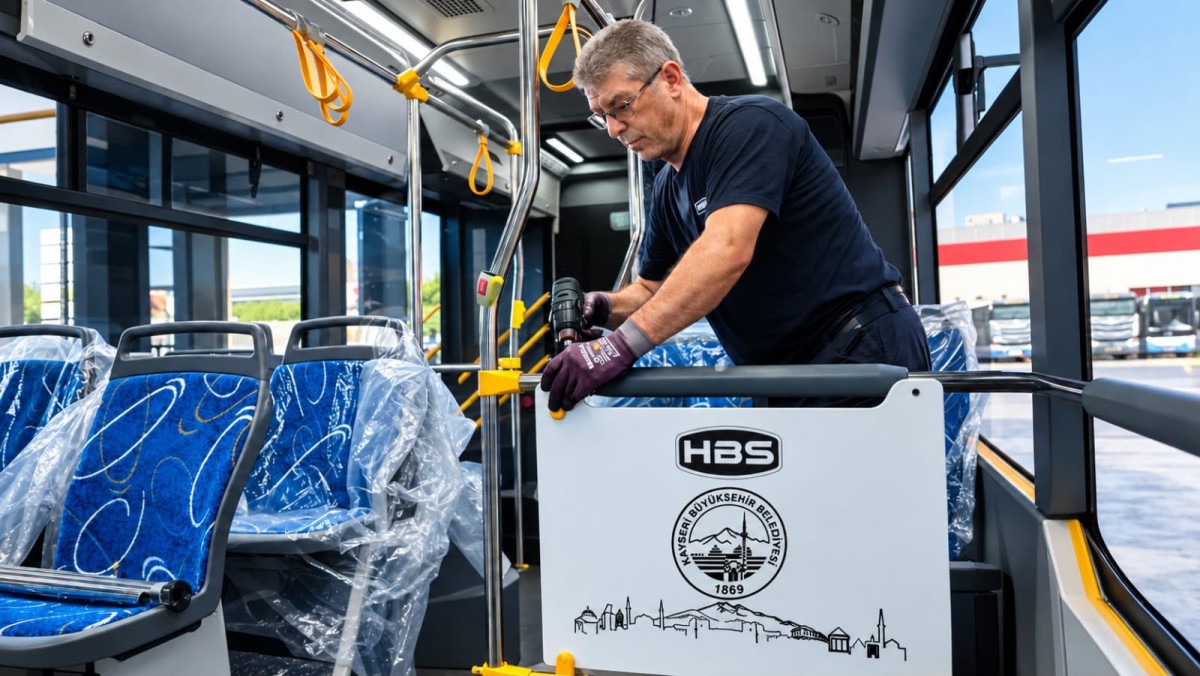 KAYSERİ’NİN 12 ELEKTRİKLİ OTOBÜSÜ ÜRETİM HATTINDA
