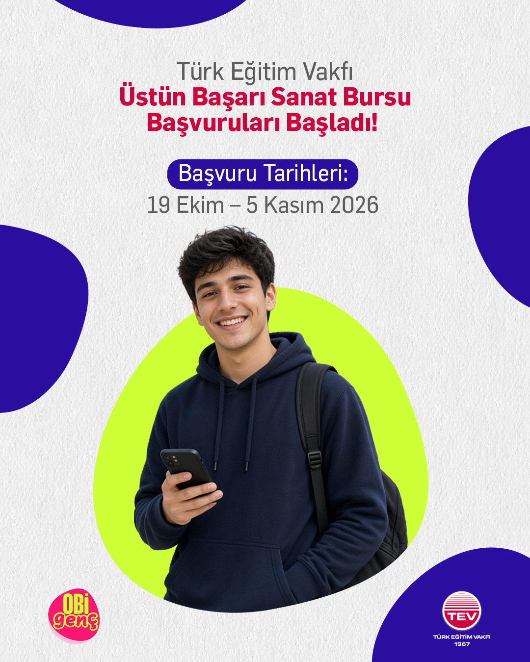 (TEV) ÜSTÜN BAŞARI SANAT BURSU BAŞVURULARI BAŞLADI