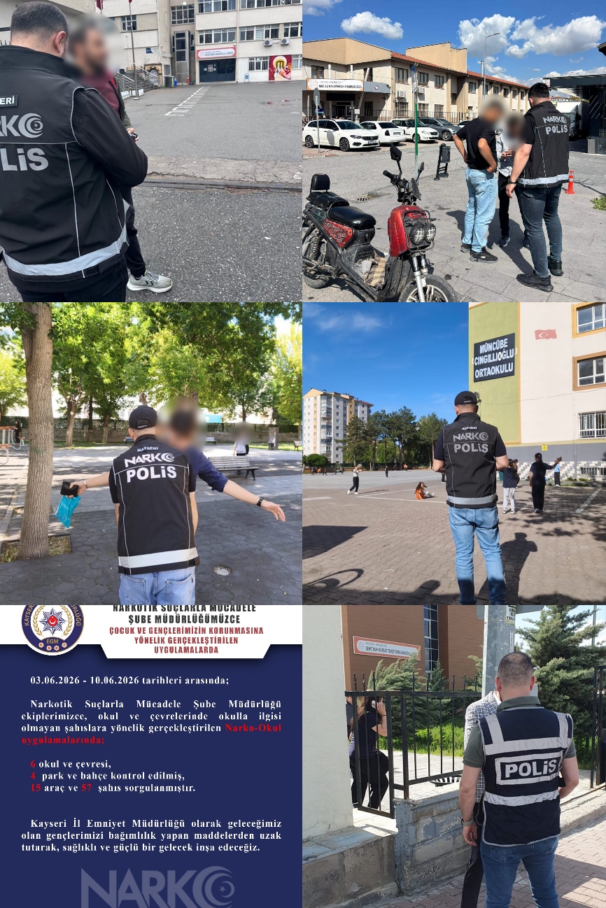 EMNİYET MÜDÜRLÜĞÜ'NDEN OKULLARDA SlKl TAKİP