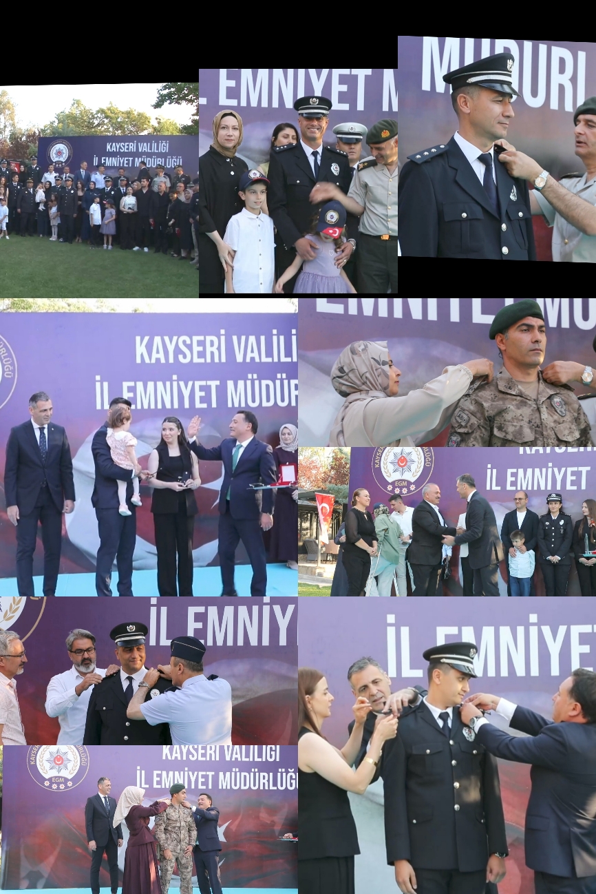 EMNİYET MÜDÜRLÜĞÜ'NDEN RÜTBE TERFİ  VE EMEKLİLERE TÖREN
