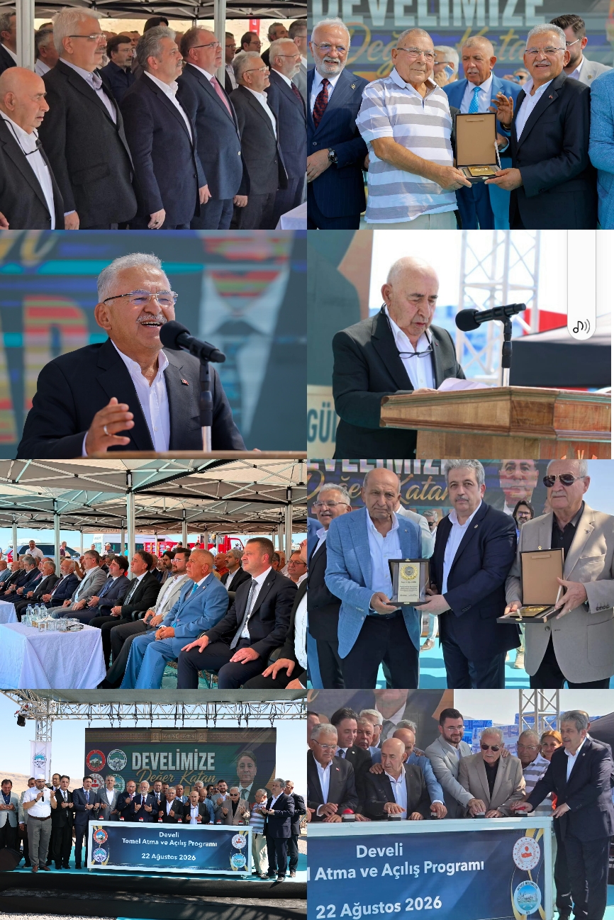 DEVELİ'DE TEMEL ATMA TÖRENİ İLE BİRLİKTE AÇlLlŞLAR YAPILDI