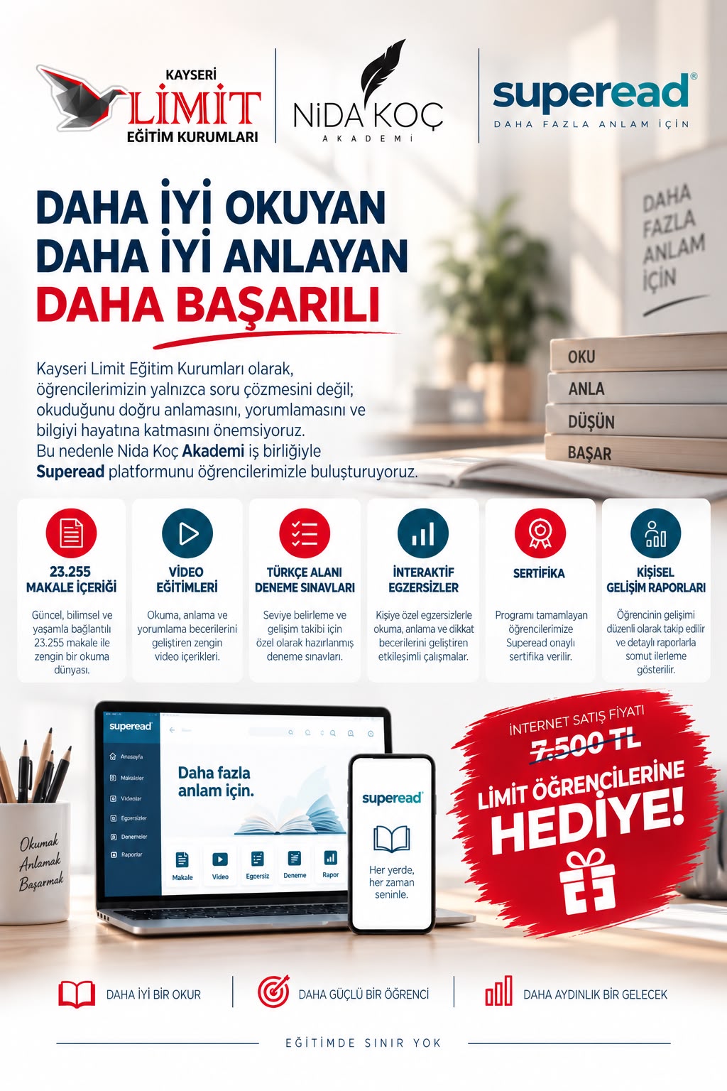KAYSERİ LİMİT EĞİTİM KURUMLARINDAN DİJİTAL EĞİTİM