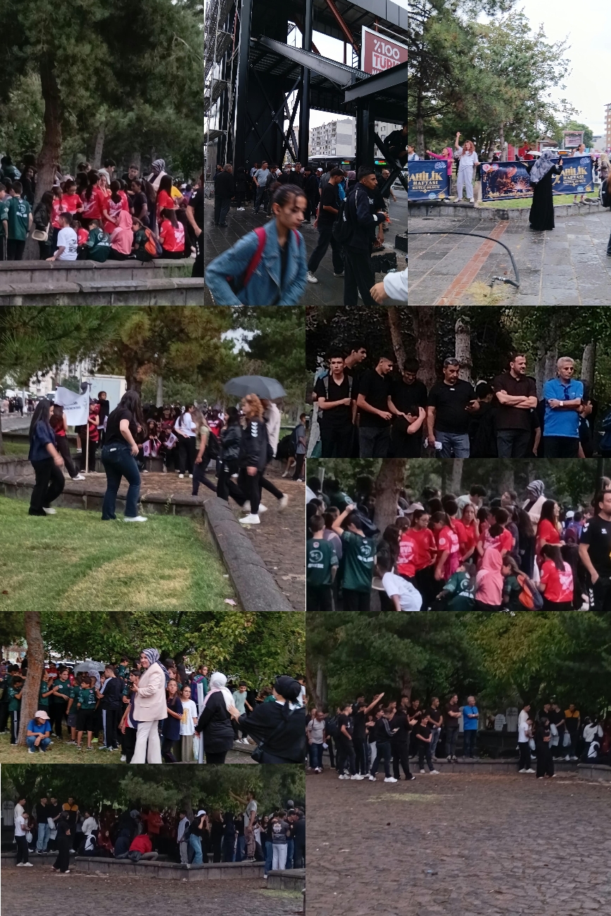 AHİLİK HAFTASI YÜRÜYÜŞÜNDE YAĞMUR SÜRPRİZİ