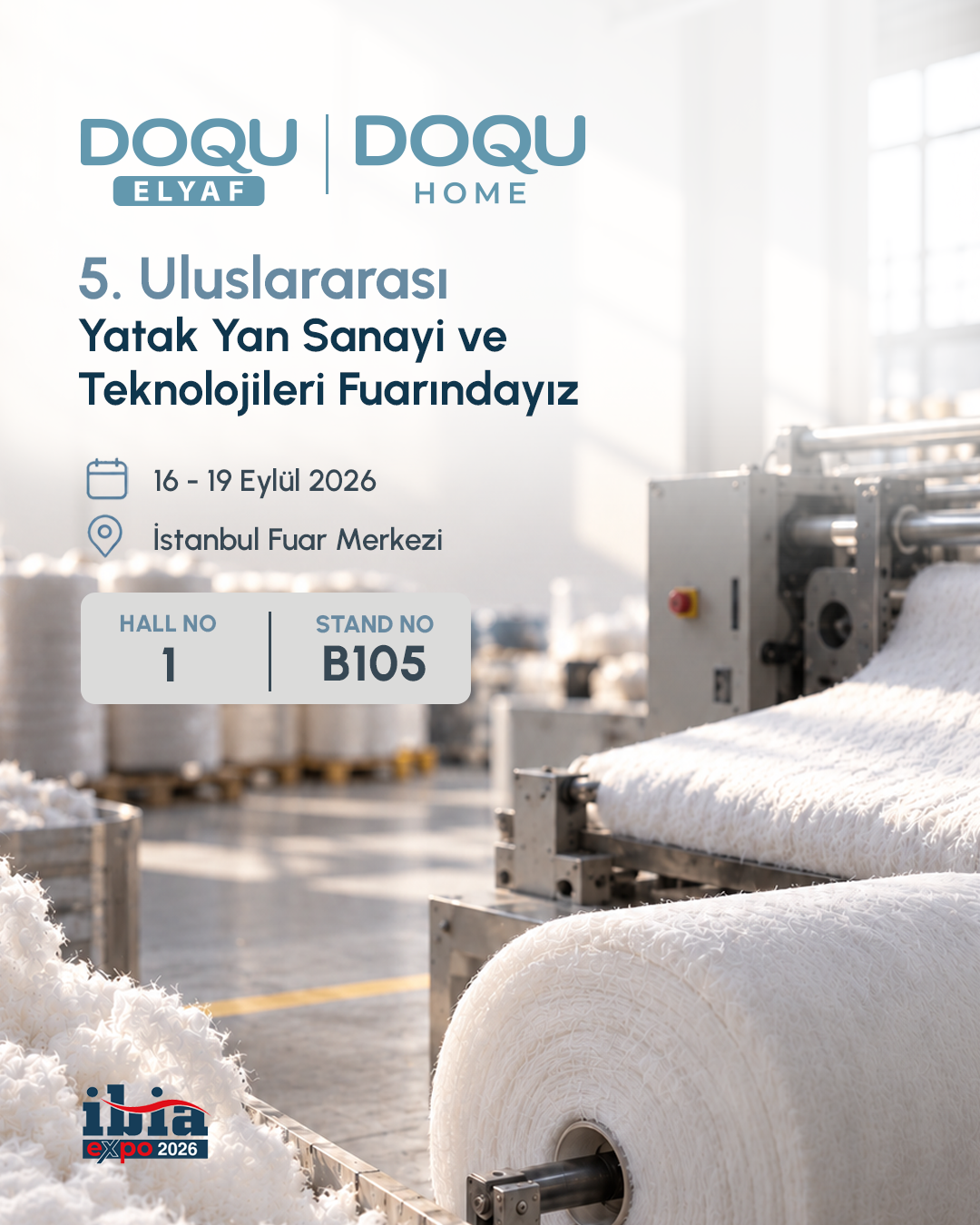 DOQU HOME, IBIA EXPO 2026’DA ÜRETİM GÜCÜNÜ SEKTÖR PROFESYONELLERİYLE BULUŞTURDU