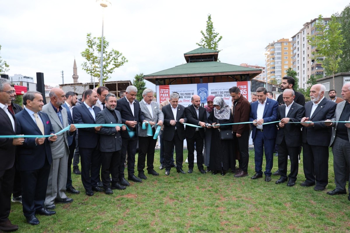 MELİKGAZİ BELEDİYESİ 12 BİN METREKARELİK AHMET TAŞ PARKI VE SOSYAL TESİSİ HİZMETE AÇILDI